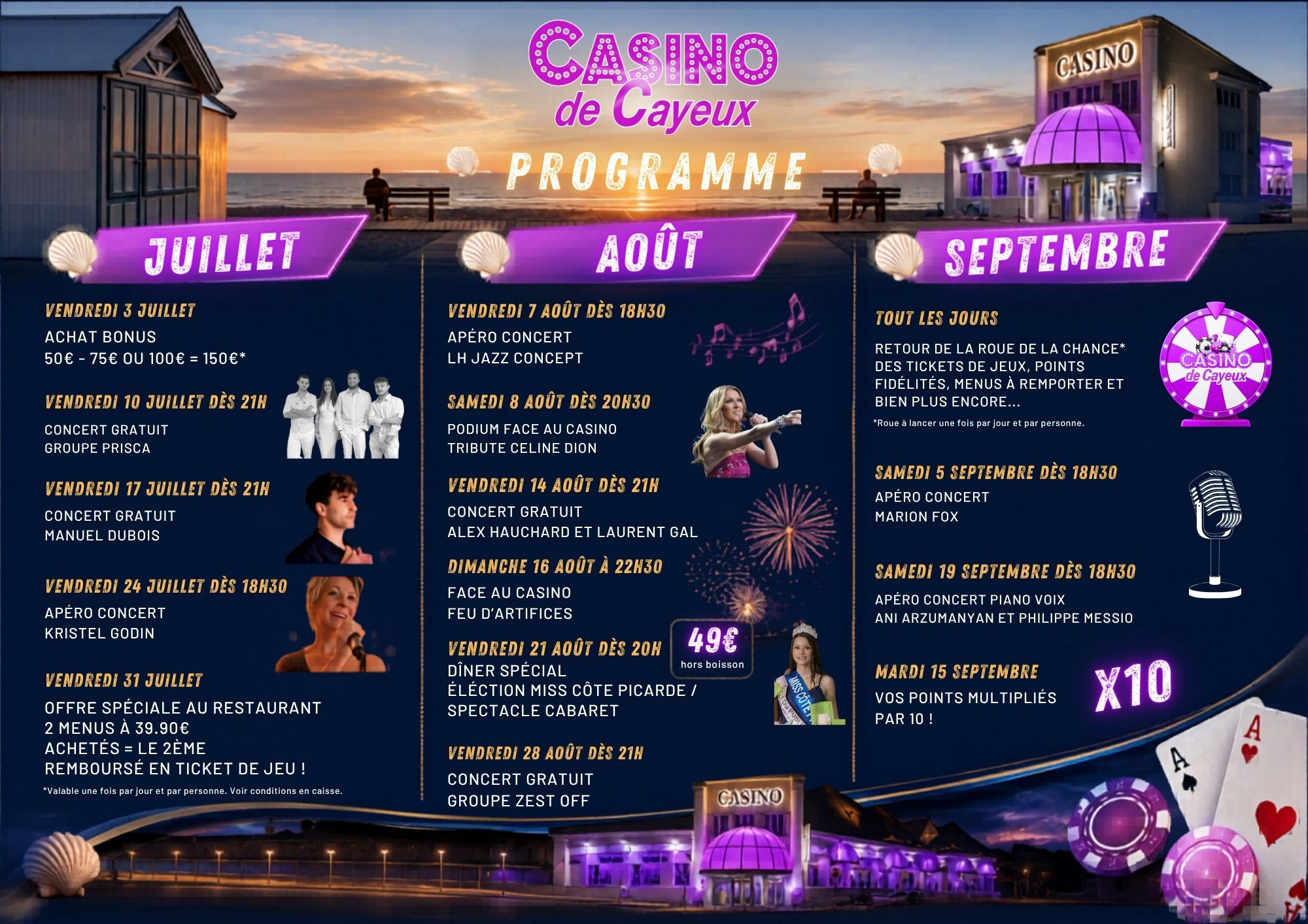 Agenda Casino 4e trimestre 2026